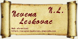 Nevena Leskovac vizit kartica